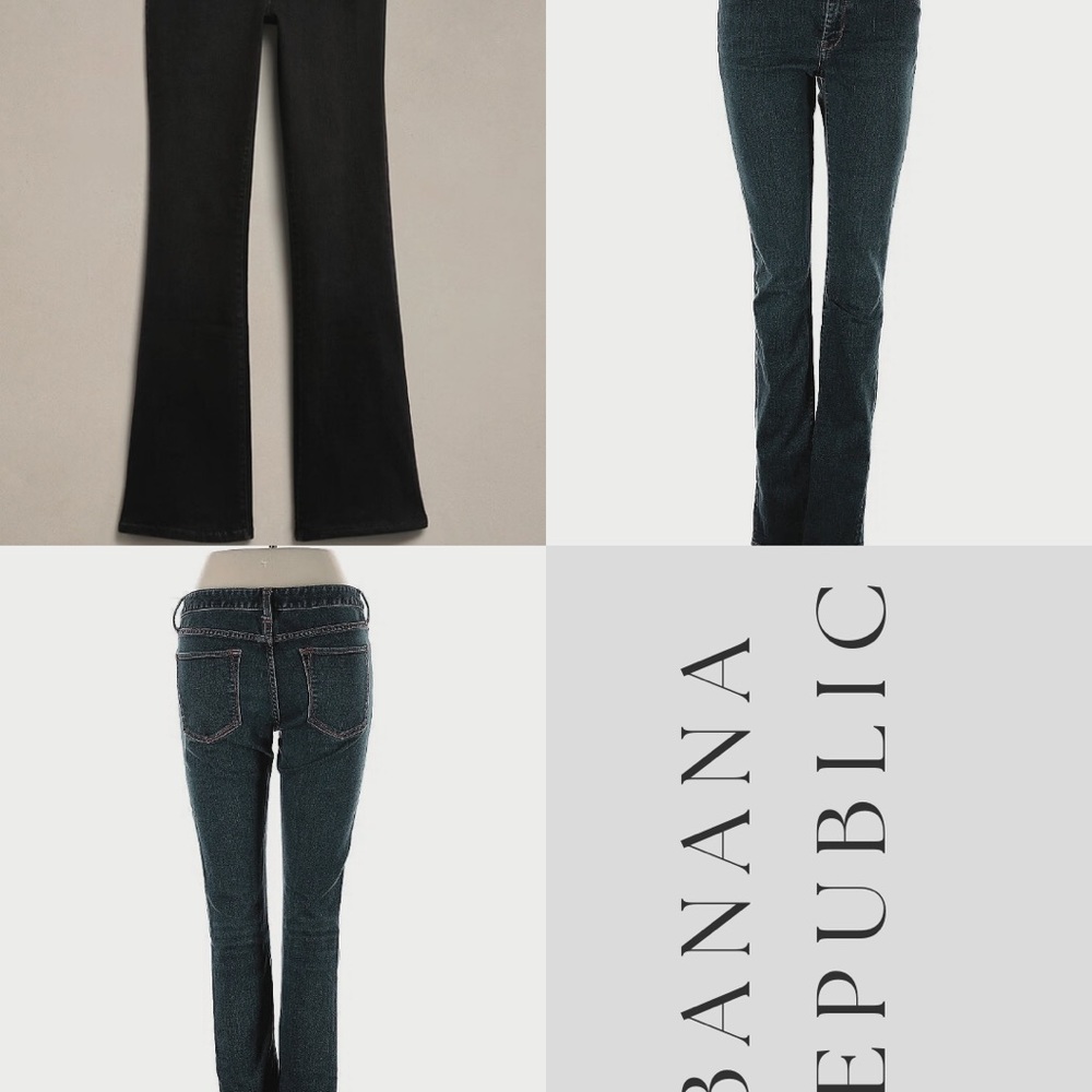 Banana Republic Women's Dark Blue Flare Jeans